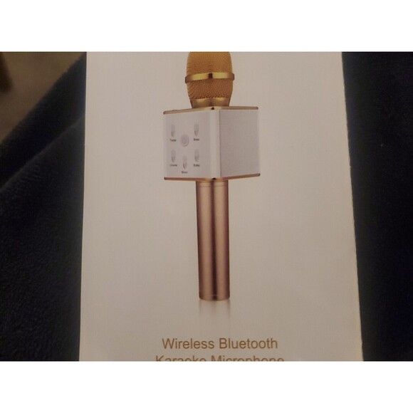 Bluetooth Karaoke Microphone with Built in Speaker Wireless Gold Tested - Picture 6 of 6